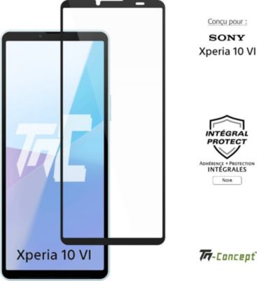 Protège écran TM CONCEPT Verre trempé pour Sony Xperia 10 VI Noir