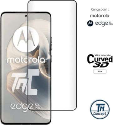 Protège écran TM CONCEPT Verre trempé 3D pour Motorola Edge50 Pro
