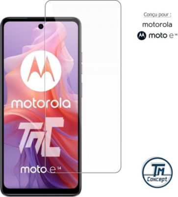 Protège écran TM CONCEPT Verre trempé pour Motorola Moto E14 Protège écran TM CONCEPT Verre trempé pour Motorola Moto E14