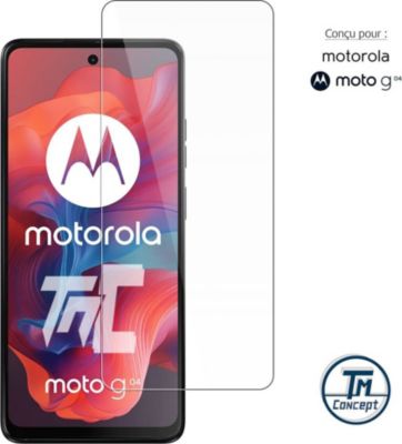 Protège écran TM CONCEPT Verre trempé pour Motorola Moto G04 Protège écran TM CONCEPT Verre trempé pour Motorola Moto G04