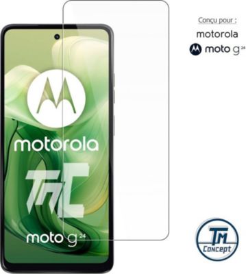Protège écran TM CONCEPT Verre trempé pour Motorola Moto G24