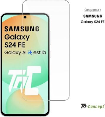 Protège écran TM CONCEPT Verre trempé pour Samsung Galaxy S24 FE