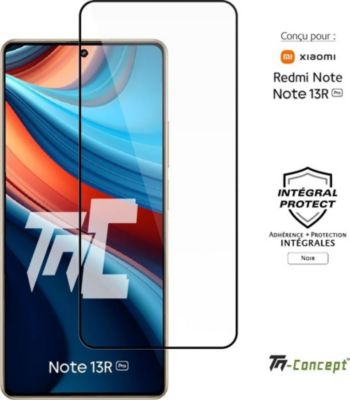 Protège écran TM CONCEPT Verre trempé pour Redmi Note13R Pro Noir