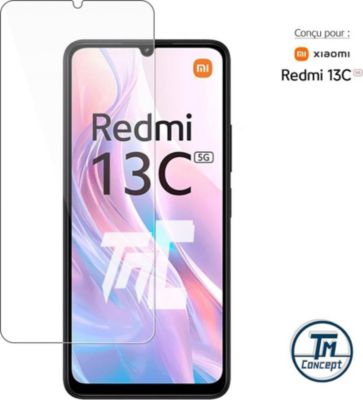 Protège écran TM CONCEPT Verre trempé pour Xiaomi Redmi 13C 5G