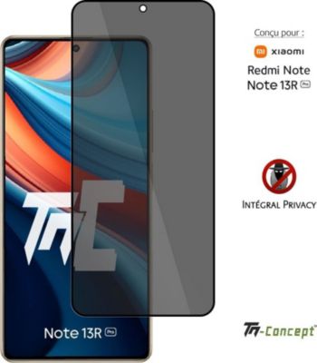 Protège écran TM CONCEPT Verre trempé Privacy pour Note 13R Pro