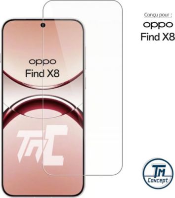 Protège écran TM CONCEPT Verre trempé pour Oppo Find X8