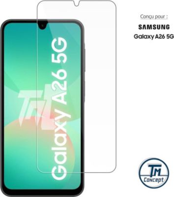 Protège écran TM CONCEPT Verre trempé pour Samsung Galaxy A26 5G