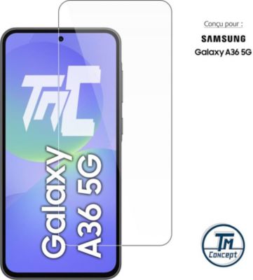 Protège écran TM CONCEPT Verre trempé pour Samsung Galaxy A36 5G