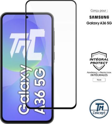 Protège écran TM CONCEPT Verre trempé intégral pour Galaxy A36 5G