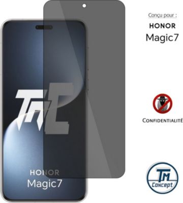 Protège écran TM CONCEPT Verre trempé teinté pour Honor Magic 7 Protège écran TM CONCEPT Verre trempé teinté pour Honor Magic 7