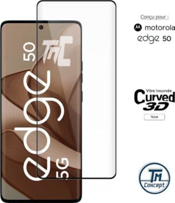 Protège écran TM CONCEPT Verre trempé 3D pour Motorola Edge 50
