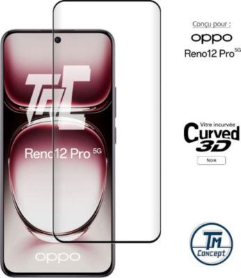 Protège écran TM CONCEPT Verre trempé 3D pour Oppo Reno 12 Pro 5G