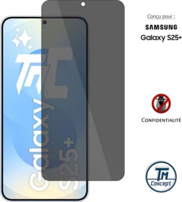 Protège écran TM CONCEPT Verre trempé teinté pour Samsung S25Plus Protège écran TM CONCEPT Verre trempé teinté pour Samsung S25Plus