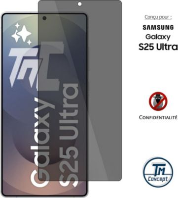 Protège écran TM CONCEPT Verre trempé pour Samsung S25 Ultra Priv Protège écran TM CONCEPT Verre trempé pour Samsung S25 Ultra Priv