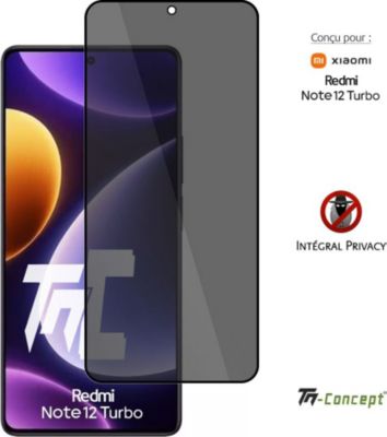 Protège écran TM CONCEPT Verre trempé Privacy pour Note 12 Turbo Protège écran TM CONCEPT Verre trempé Privacy pour Note 12 Turbo
