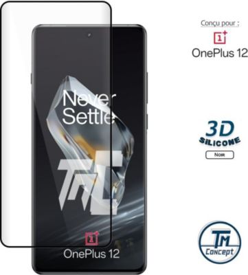 Protège écran TM CONCEPT Verre trempé pour OnePlus12 3D Silicone