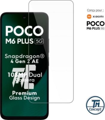 Protège écran TM CONCEPT Verre trempé pour Xiaomi Poco M6 Plus 5G