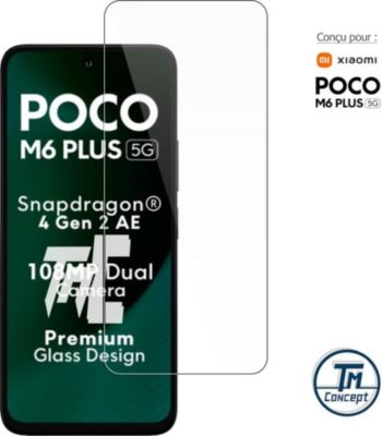 Protège écran TM CONCEPT Verre trempé pour Xiaomi Poco M6 Plus 5G Protège écran TM CONCEPT Verre trempé pour Xiaomi Poco M6 Plus 5G