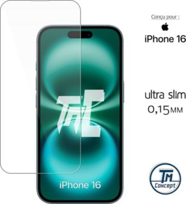 Protège écran TM CONCEPT Verre trempé 0,15mm pour Apple iPhone 16