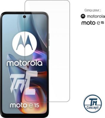 Protège écran TM CONCEPT Verre trempé pour Motorola Moto E15