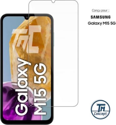 Protège écran TM CONCEPT Verre trempé pour Samsung Galaxy M15 5G