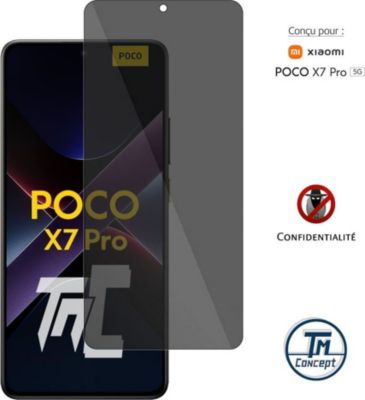 Protège écran TM CONCEPT Verre trempé teinté pour Poco X7 Pro