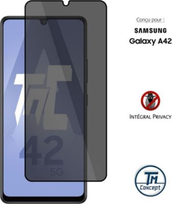 Protège écran TM CONCEPT Verre trempé Privacy pour Samsung A42 Protège écran TM CONCEPT Verre trempé Privacy pour Samsung A42