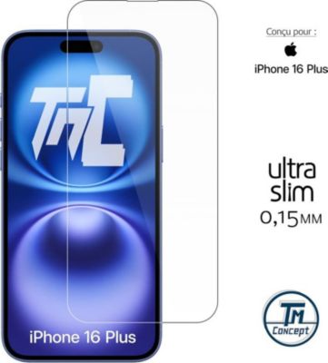Protège écran TM CONCEPT Verre trempé 0,15mm pour iPhone 16 Plus