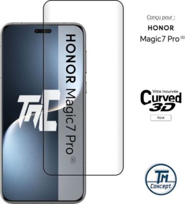 Protège écran TM CONCEPT Verre trempé pour Honor Magic 7 Pro Noir Protège écran TM CONCEPT Verre trempé pour Honor Magic 7 Pro Noir
