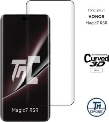 Protège écran TM CONCEPT Verre trempé pour Honor Magic 7 RSR Noir