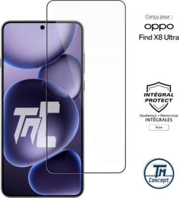 Protège écran TM CONCEPT Verre trempé pour Oppo Find X8Ultra Noir