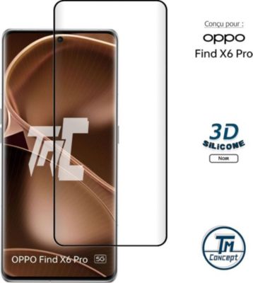 Protège écran TM CONCEPT Verre trempé pour Find X6 Pro Full Glue