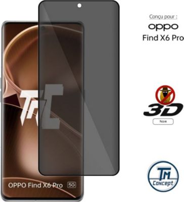 Protège écran TM CONCEPT Verre trempé teinté pour Oppo Find X6Pro Protège écran TM CONCEPT Verre trempé teinté pour Oppo Find X6Pro