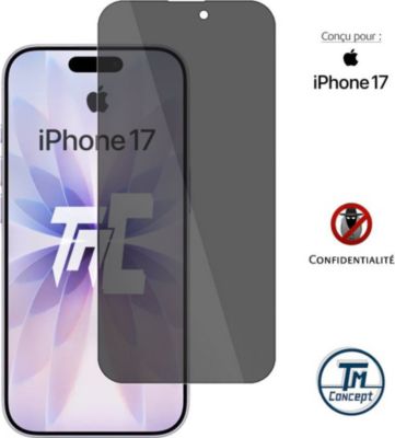 Protège écran TM CONCEPT Verre trempé teinté pour Apple iPhone 17