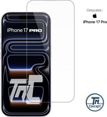 Protège écran TM CONCEPT Verre trempé pour Apple iPhone 17 Pro Protège écran TM CONCEPT Verre trempé pour Apple iPhone 17 Pro