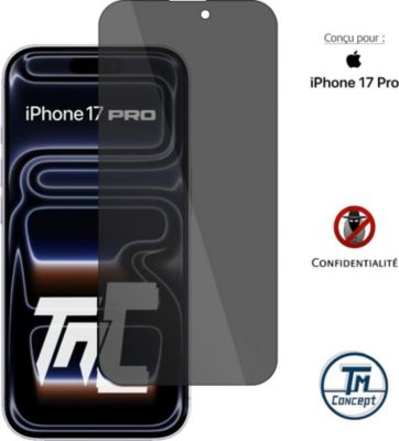 Protège écran TM CONCEPT Verre trempé teinté pour iPhone 17 Pro
