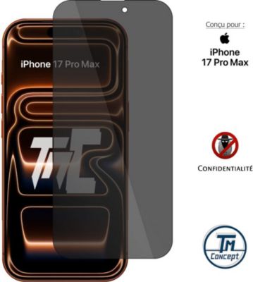 Protège écran TM CONCEPT Verre trempé teinté pour iPhone17Pro Max