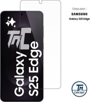Protège écran TM CONCEPT Verre trempé pour Samsung Galaxy S25Edge