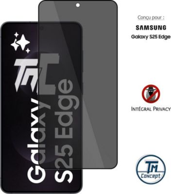 Protège écran TM CONCEPT Verre trempé Privé pour Samsung S25 Edge