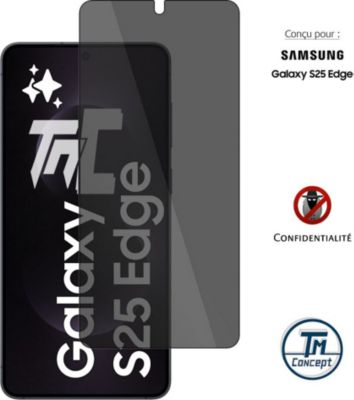 Protège écran TM CONCEPT Verre trempé teinté pour Samsung S25Edge Protège écran TM CONCEPT Verre trempé teinté pour Samsung S25Edge