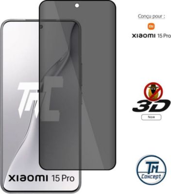 Protège écran TM CONCEPT Verre trempé teinté pour Xiaomi 15 Pro