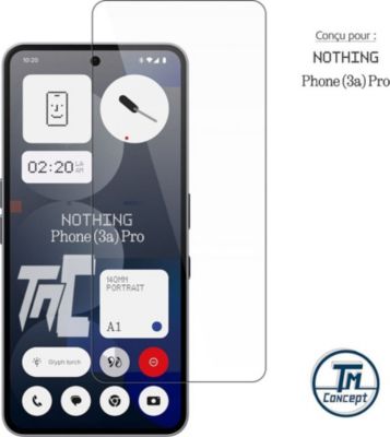 Protège écran TM CONCEPT Verre trempé pour Nothing Phone 3A Pro