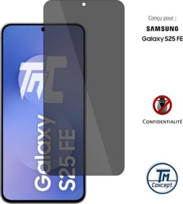 Protège écran TM CONCEPT Verre trempé teinté pour Galaxy S25 FE