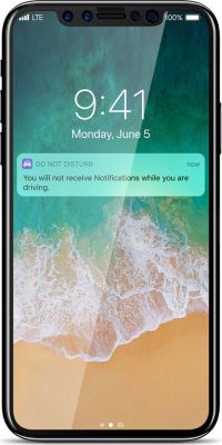 Protège écran AVIZAR iPhone X / XS Verre trempé Contour Noir