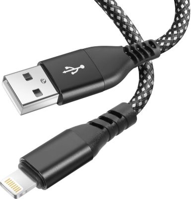 Câble alimentation MOXIE Câble iPhone nylon tressé 1,2m