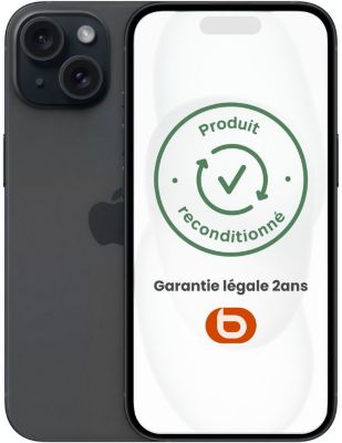 iPhone 15 Noir 128 Go Batterie Neuve