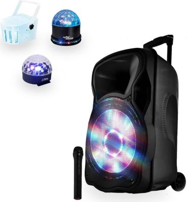 Enceinte sono PARTY LIGHT&SOUND 700W LED/USB/BT+Mic+3jeux lumiere