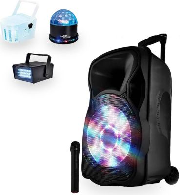 Enceinte sono PARTY LIGHT&SOUND Enceinte 800W LED/USB/BT+Mic