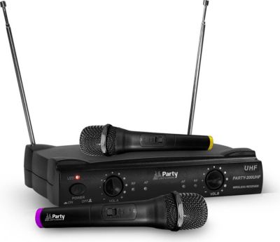 Micro PARTY LIGHT&SOUND Système 2 mic UHF 863.2 & 864.2 MHz