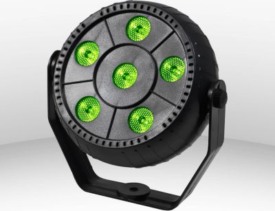 Jeu de lumières FESTINIGHT Jeu de lumière PAR 6x1W LED RVB + Etrier